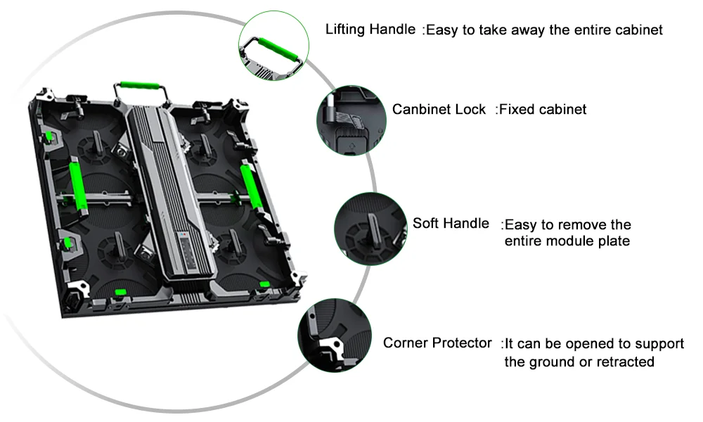 Indoor aluminum alloy led cabinet